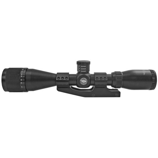 BSA Tactical Weapon Rifle Scope 3-12x40mm with Mil-Dot Reticle has a black finish